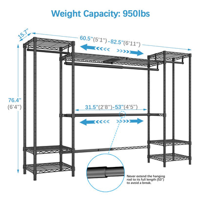 VIPEK X30 Adjustable Heavy Duty Clothes Rack