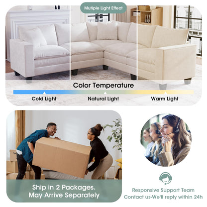 97" 5-Seater Modular Sofa – Beige