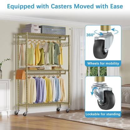 VIPEK R2 Rolling Clothes Rack with Wheels