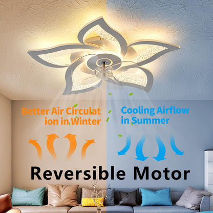 32" Black Ceiling Fan with Light