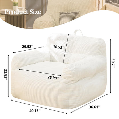 Grey Large Bean Bag Chair