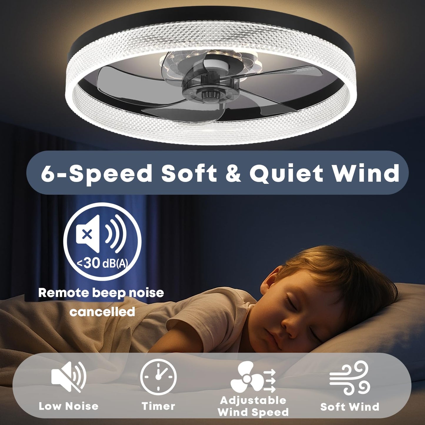 20" Ceiling Fan with Light