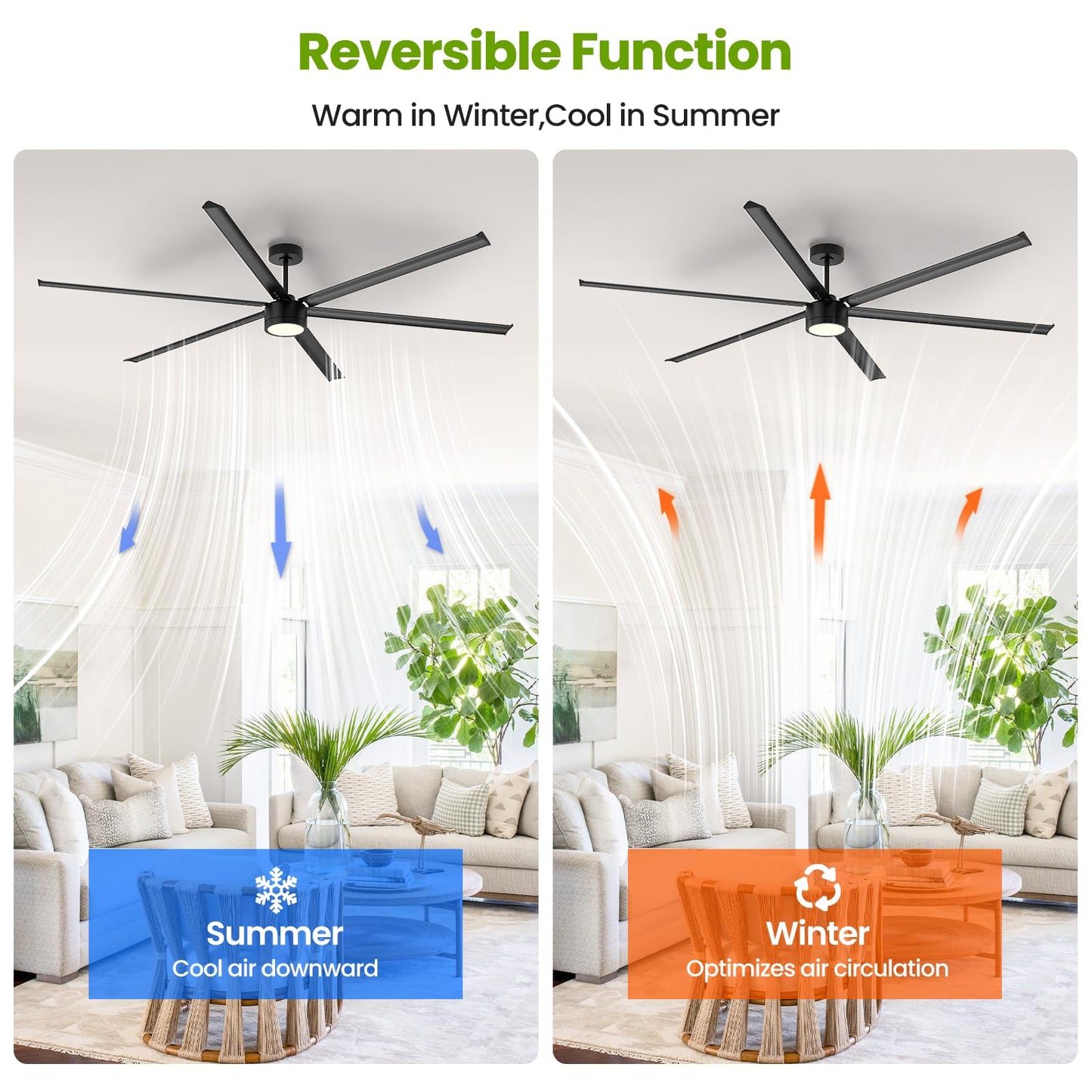 72" LED Ceiling Fan