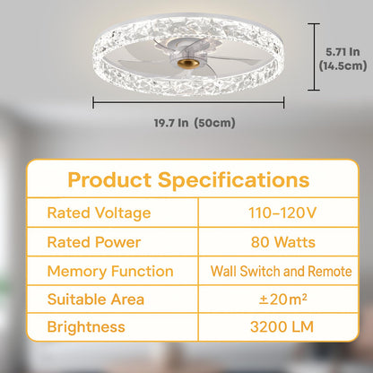 20" Ceiling Fan with Light