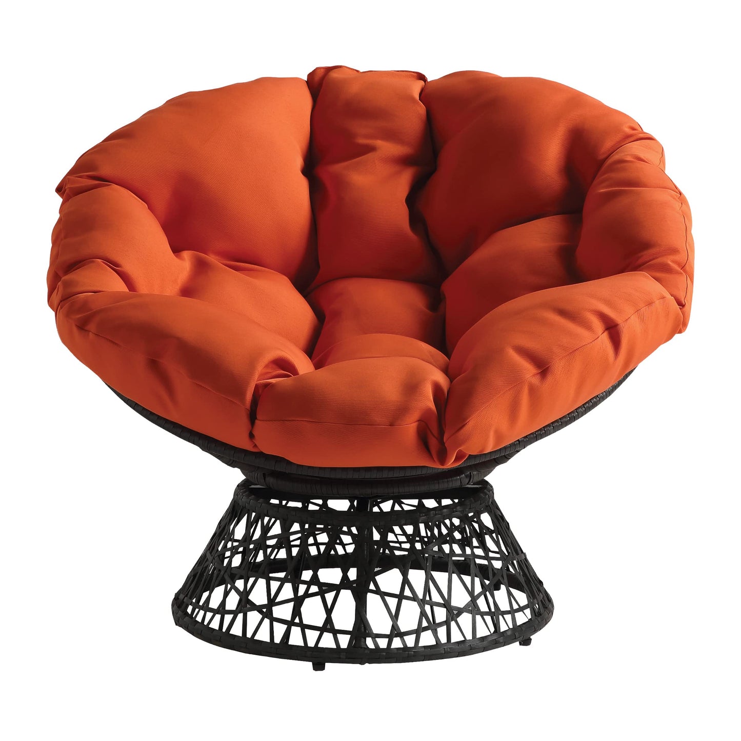 OSP Swivel Papasan Chair White