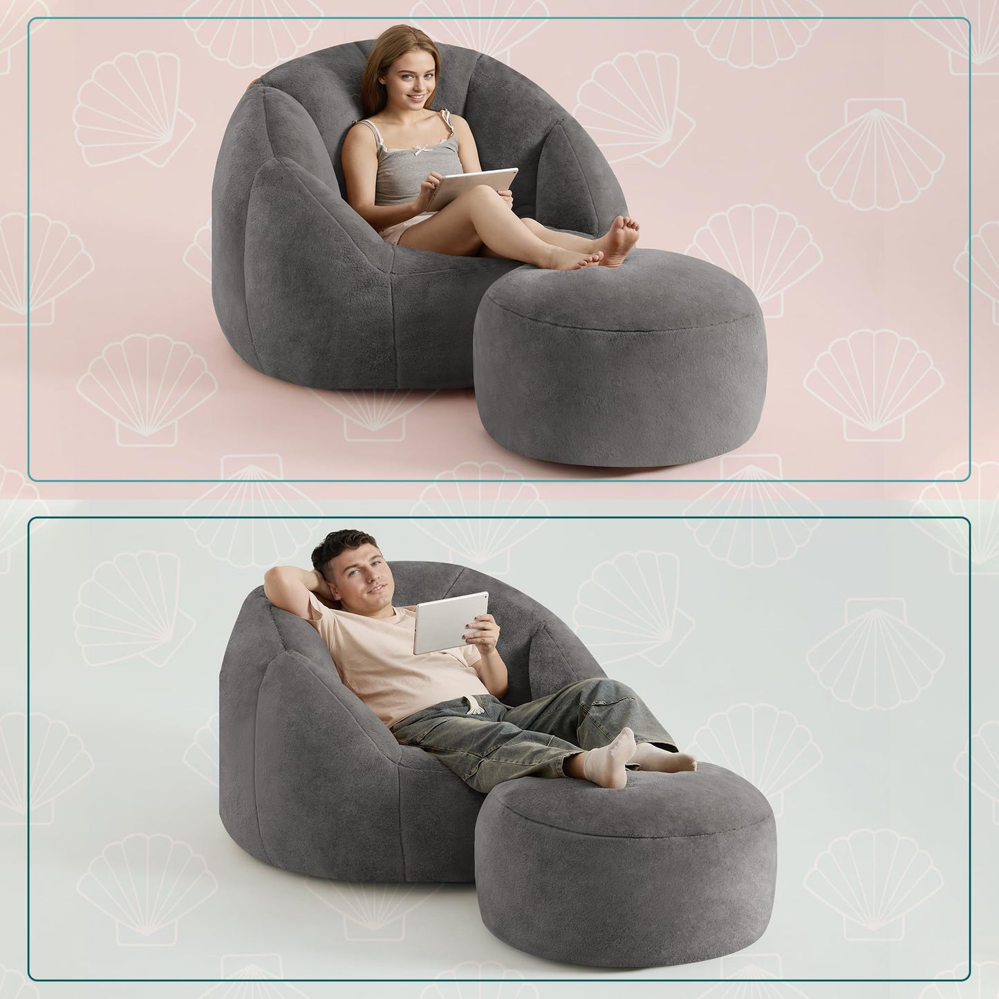 Giant Bean Bag Chair – Beige
