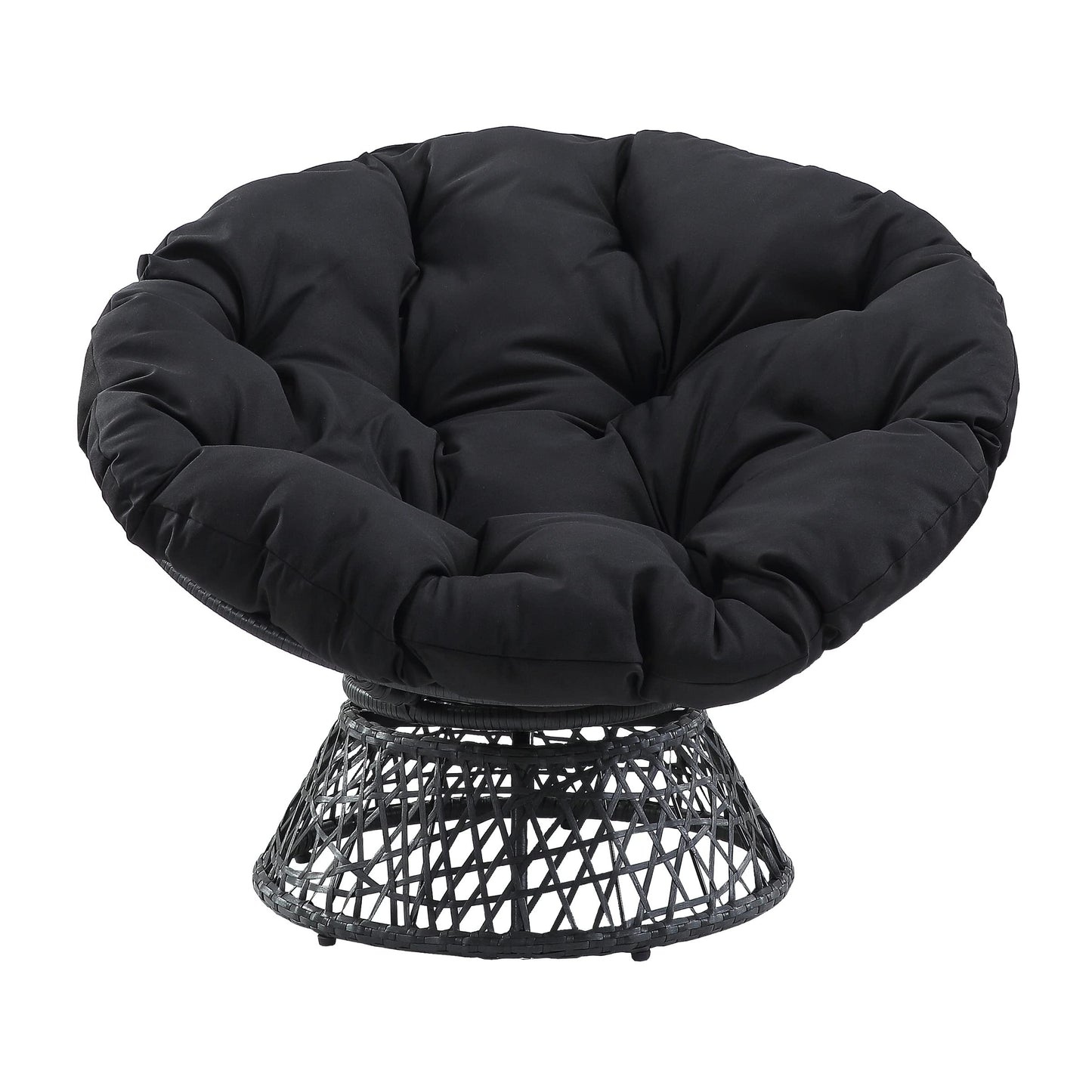 OSP Swivel Papasan Chair White