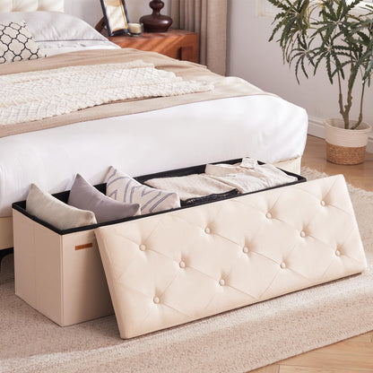HAUSFRAU 31.5" Storage Ottoman Bench
