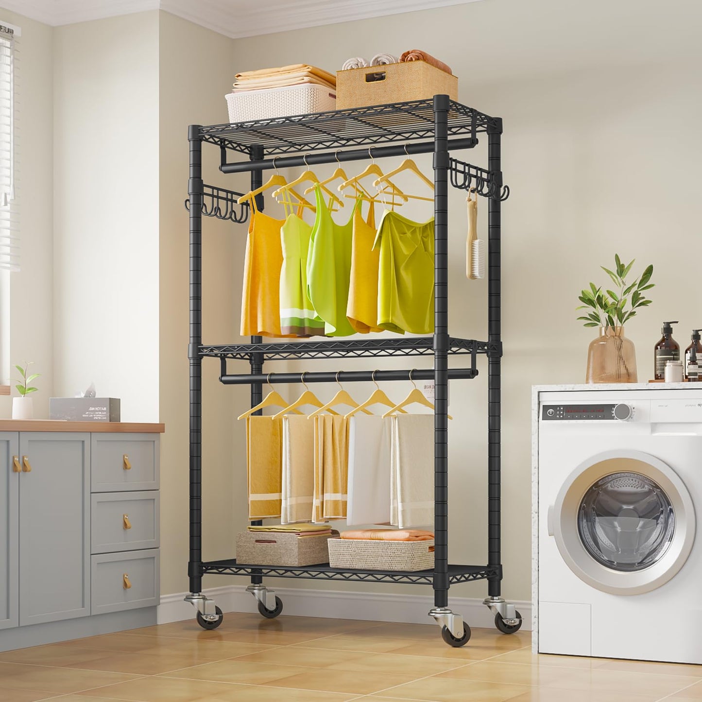 VIPEK R2 Rolling Clothes Rack with Wheels