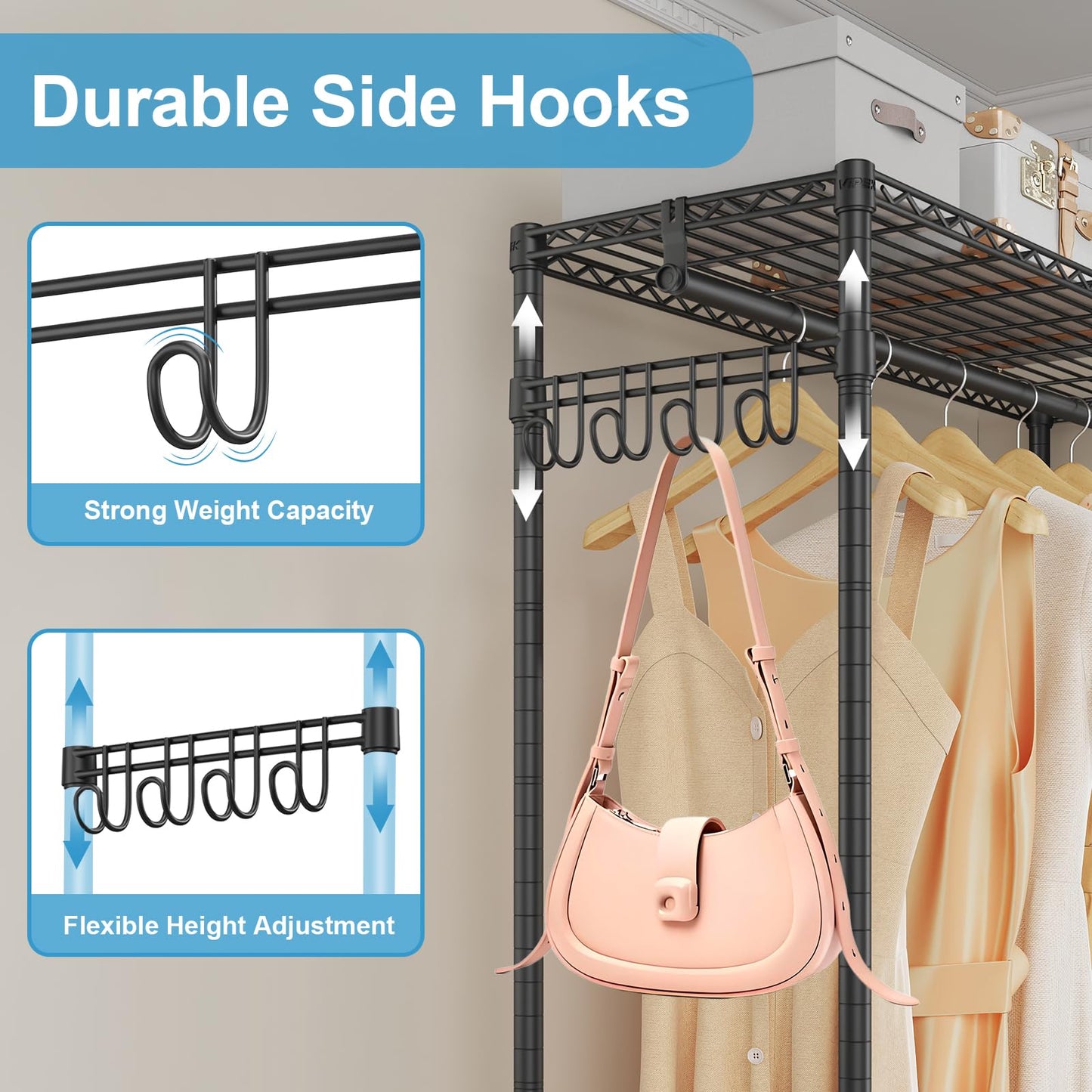 VIPEK R2 Rolling Clothes Rack with Wheels