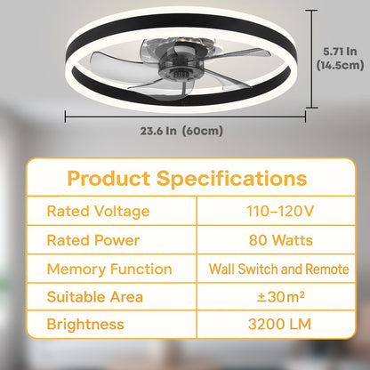 20" Ceiling Fan with Light