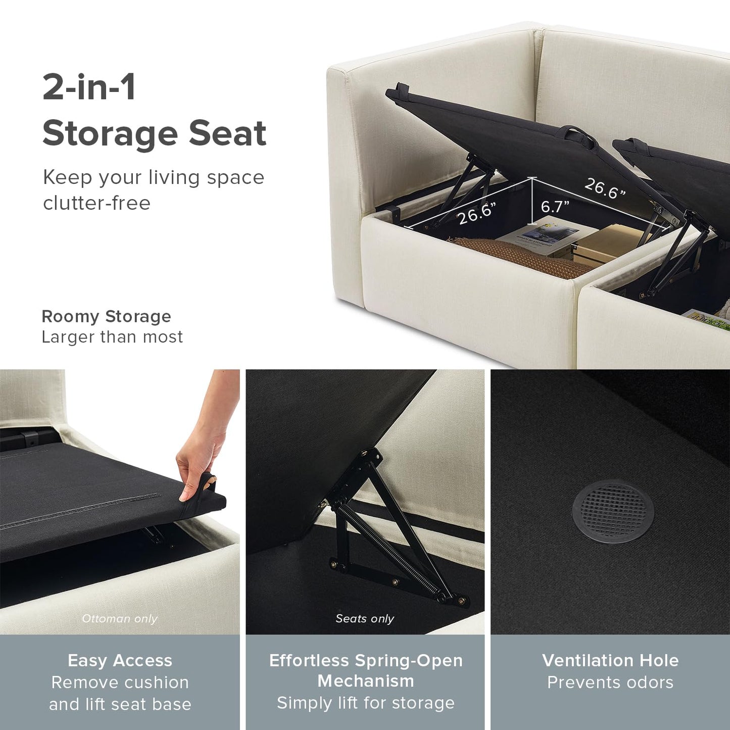 Mopio 6-Seater Modular Sofa Bed