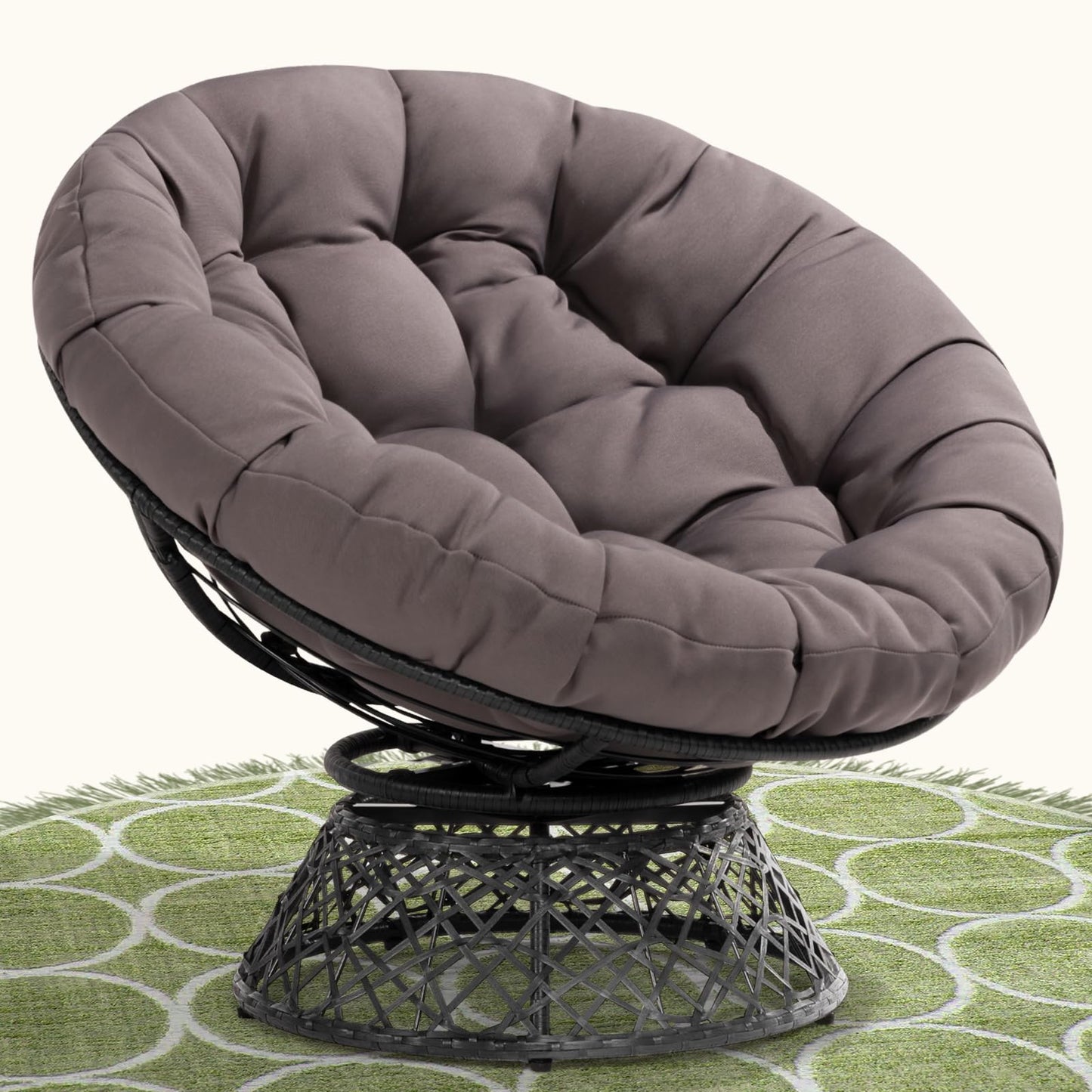 Bme 40" Papasan Swivel Chair