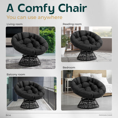 Bme 40" Papasan Swivel Chair