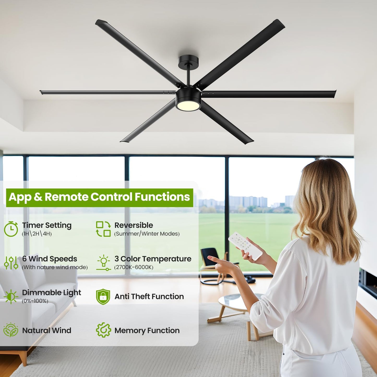 72" LED Ceiling Fan