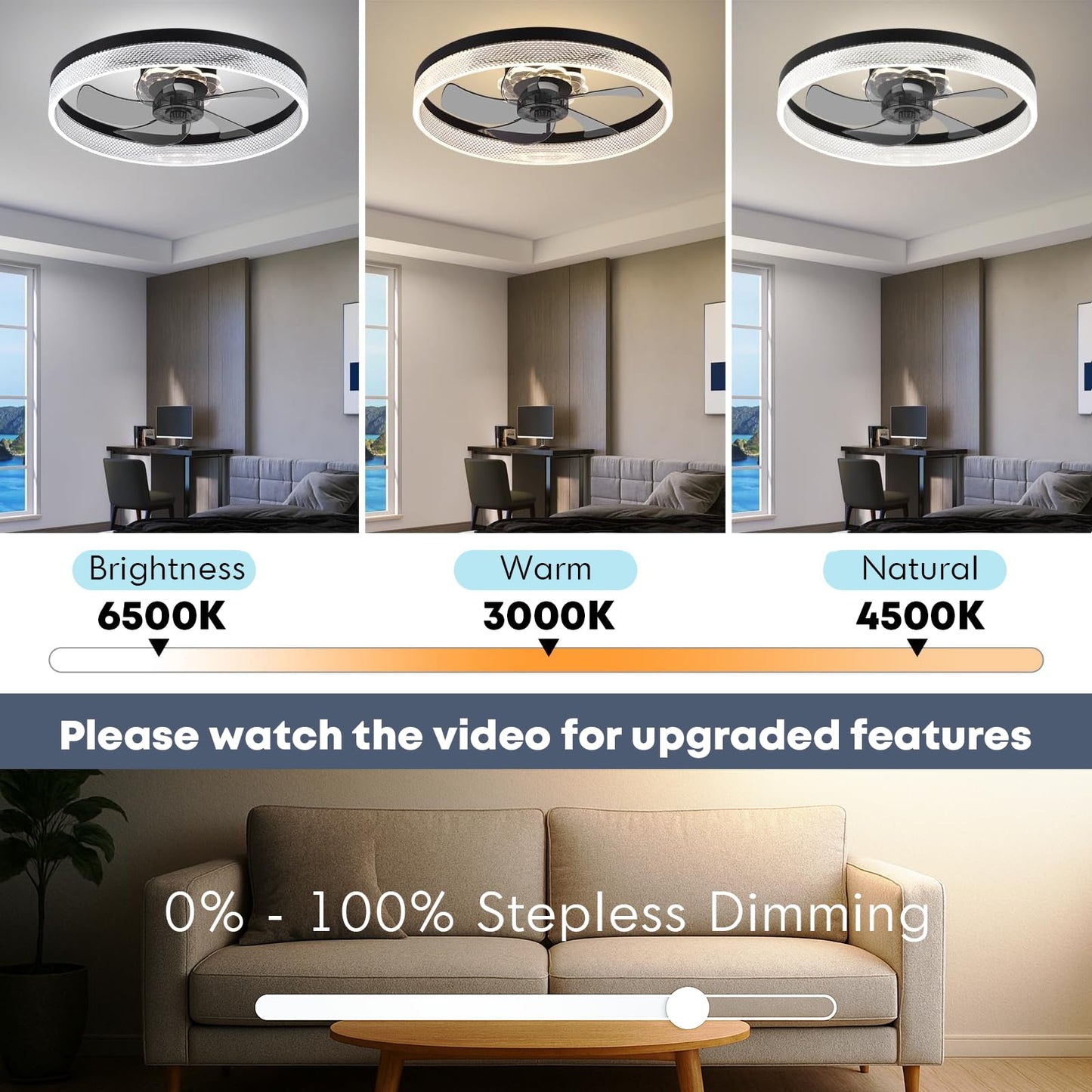 20" Ceiling Fan with Light