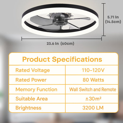 20" Ceiling Fan with Light