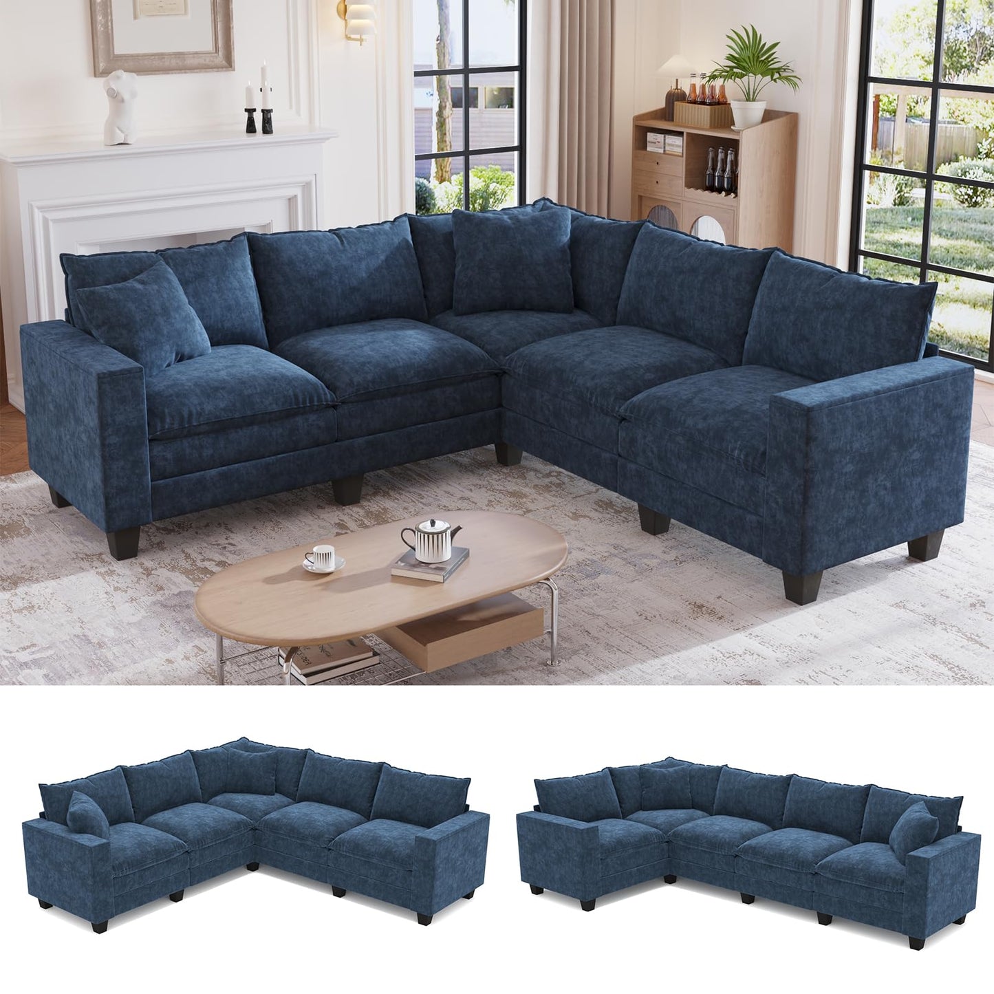 97" 5-Seater Modular Sofa – Beige