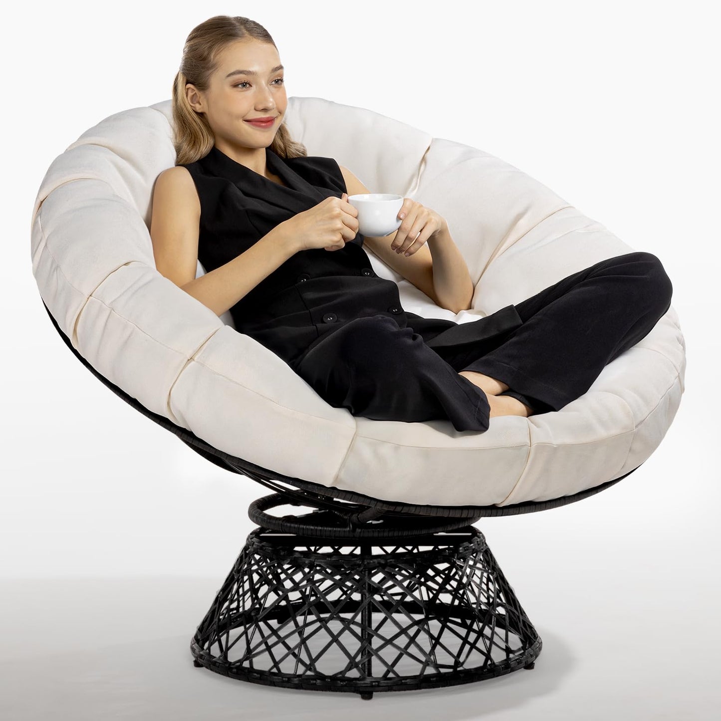 BME 40" Wicker Papasan Chair