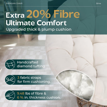Bme 40" Papasan Swivel Chair