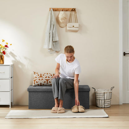 Sweetcrispy 43" Foldable Storage Ottoman Bench