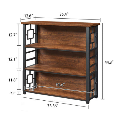 HOMISSUE 3-Tier Rustic Bookshelf