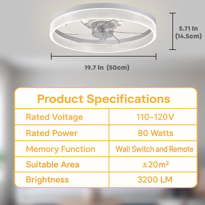 20" Ceiling Fan with Light