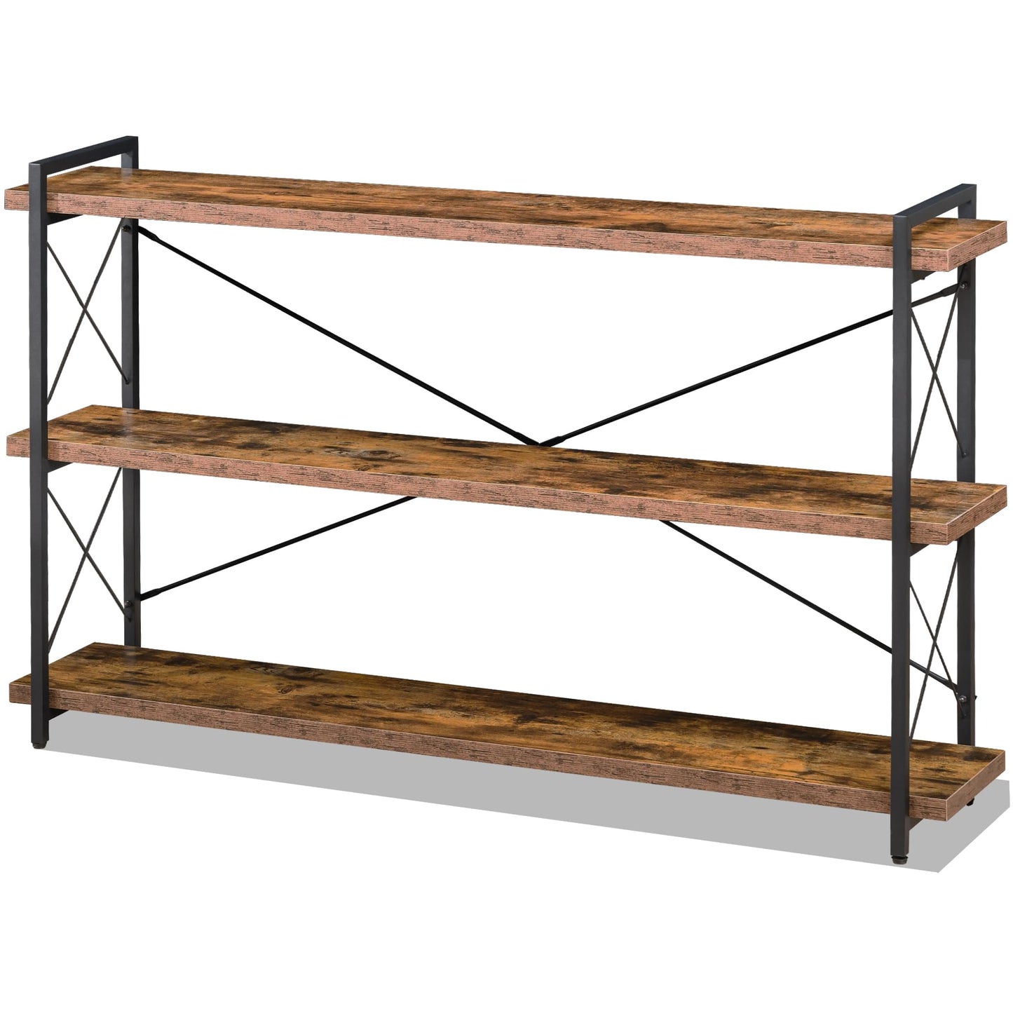 HCHQHS 4-Tier Industrial Bookshelf