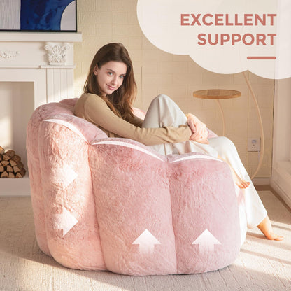 MAXYOYO Floral Bean Bag Chair – Beige