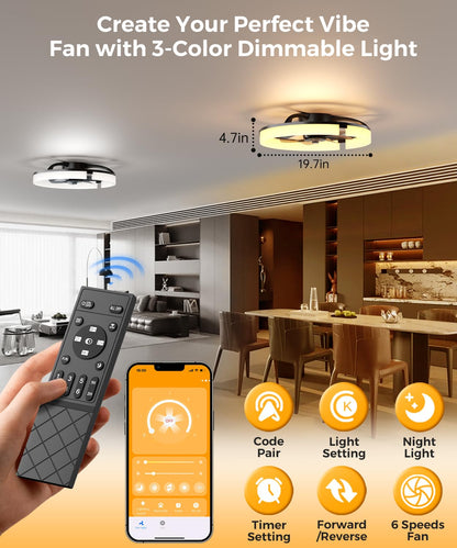 20" LED Ceiling Fan with Remote