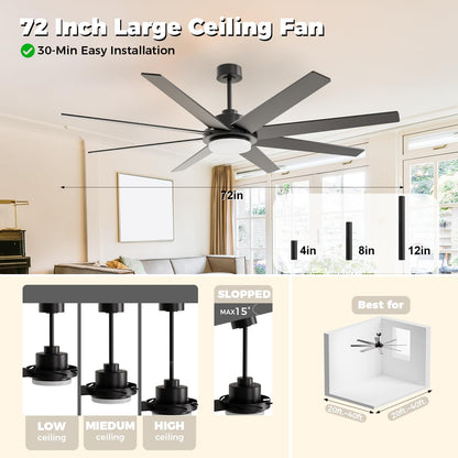 72" LED Ceiling Fan