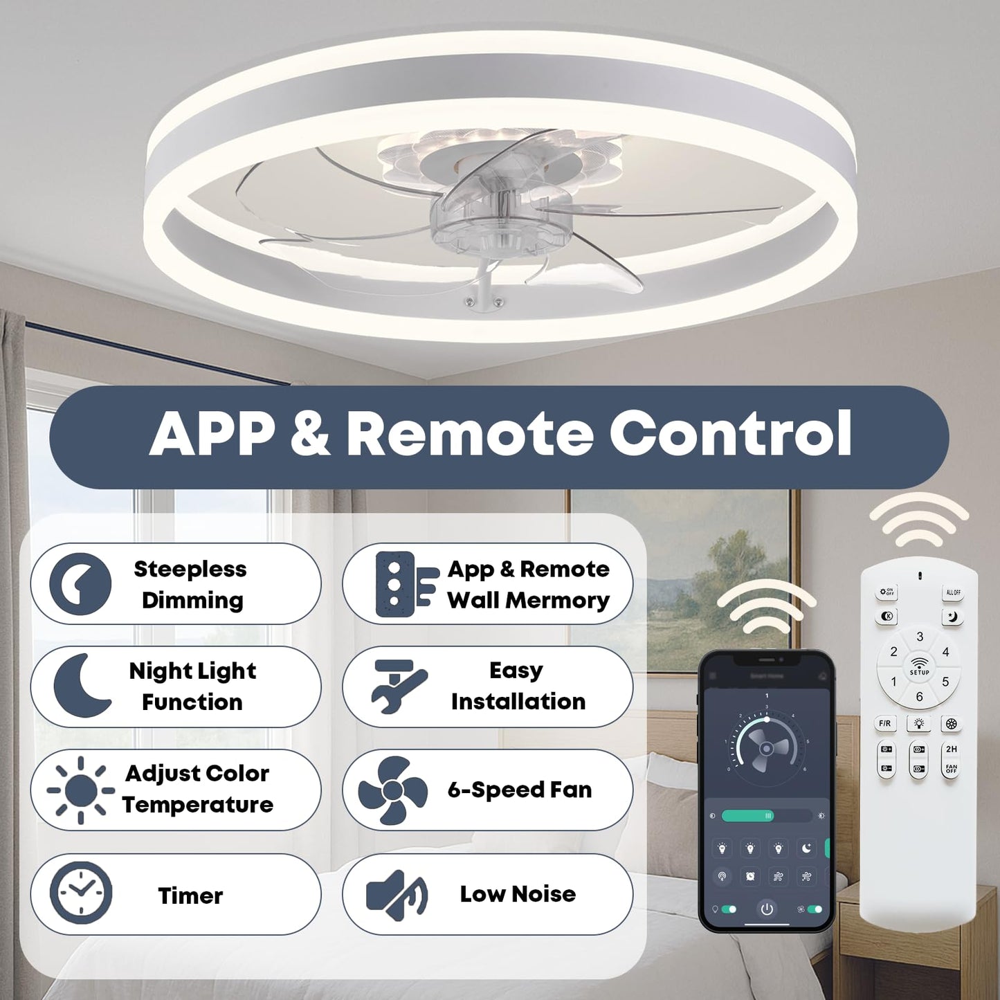 20" Ceiling Fan with Light