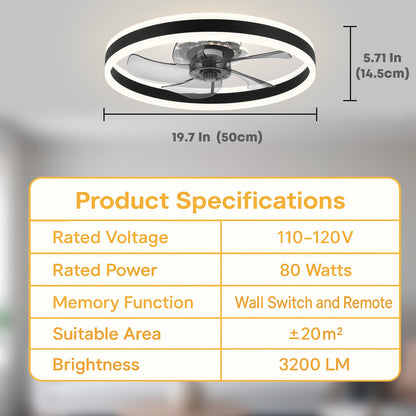 20" Ceiling Fan with Light