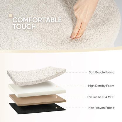 FSOBEIIALEO 43.3" Sherpa Storage Ottoman Bench