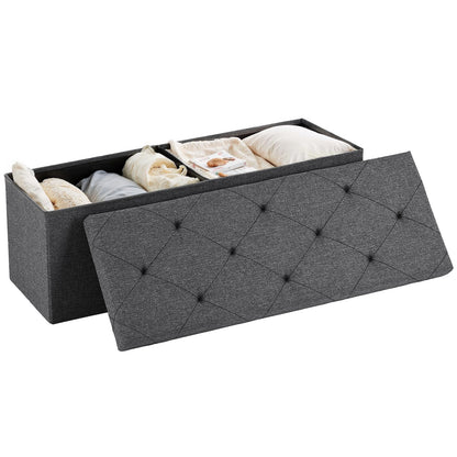 Sweetcrispy 43" Foldable Storage Ottoman Bench