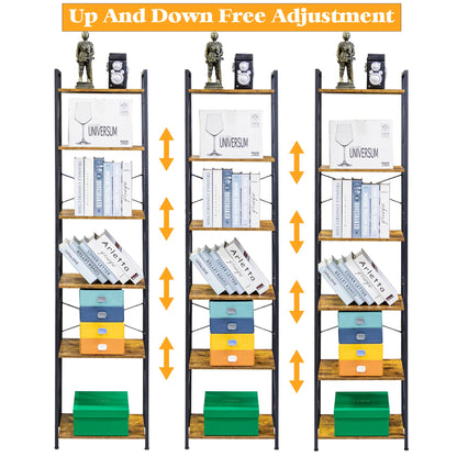 HCHQHS 4-Tier Industrial Bookshelf