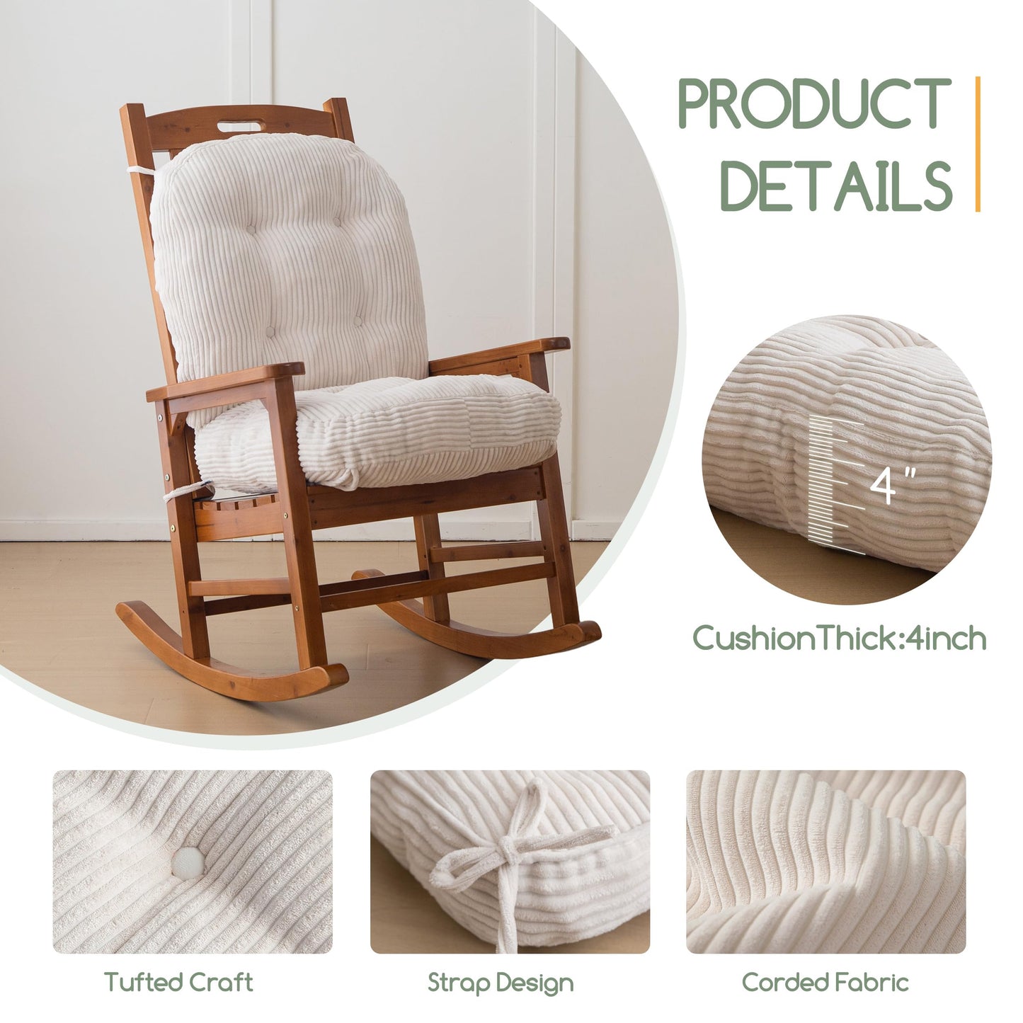 HIGOGOGO Papasan Cushion Grey