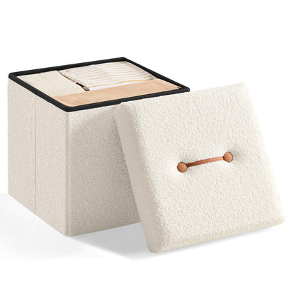 SONGMICS Storage Ottoman Bench, 15"x30"x15"