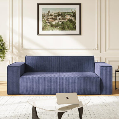 Mjkone 76" 3-Seater Brown Sofa