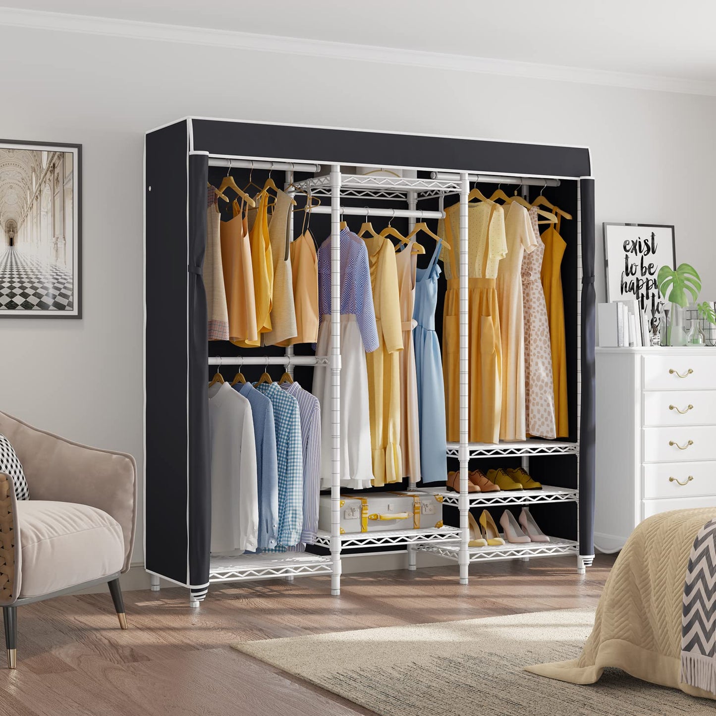 VIPEK V5C Heavy Duty Covered Clothes Rack