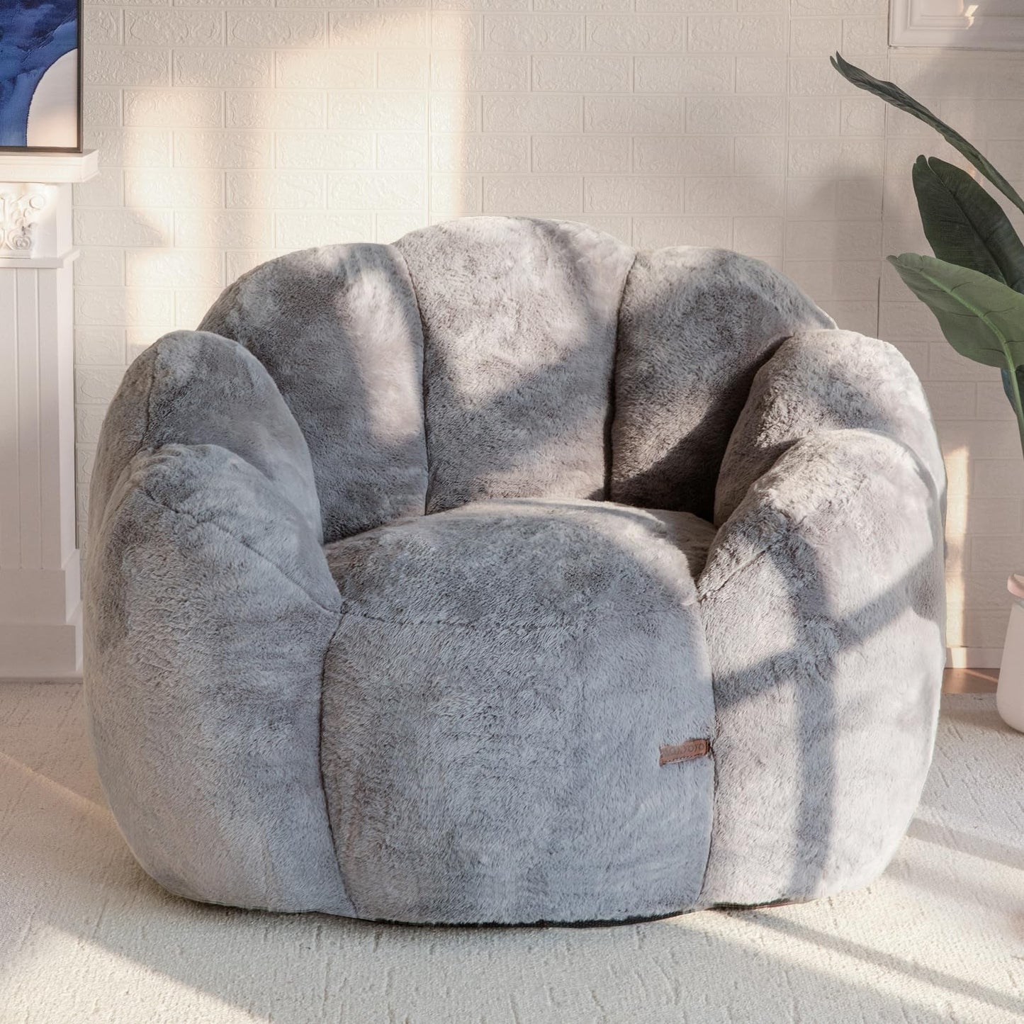 MAXYOYO Floral Bean Bag Chair – Beige