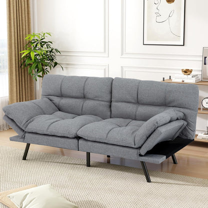 Vipbear Grey Futon Sofa Bed 71"