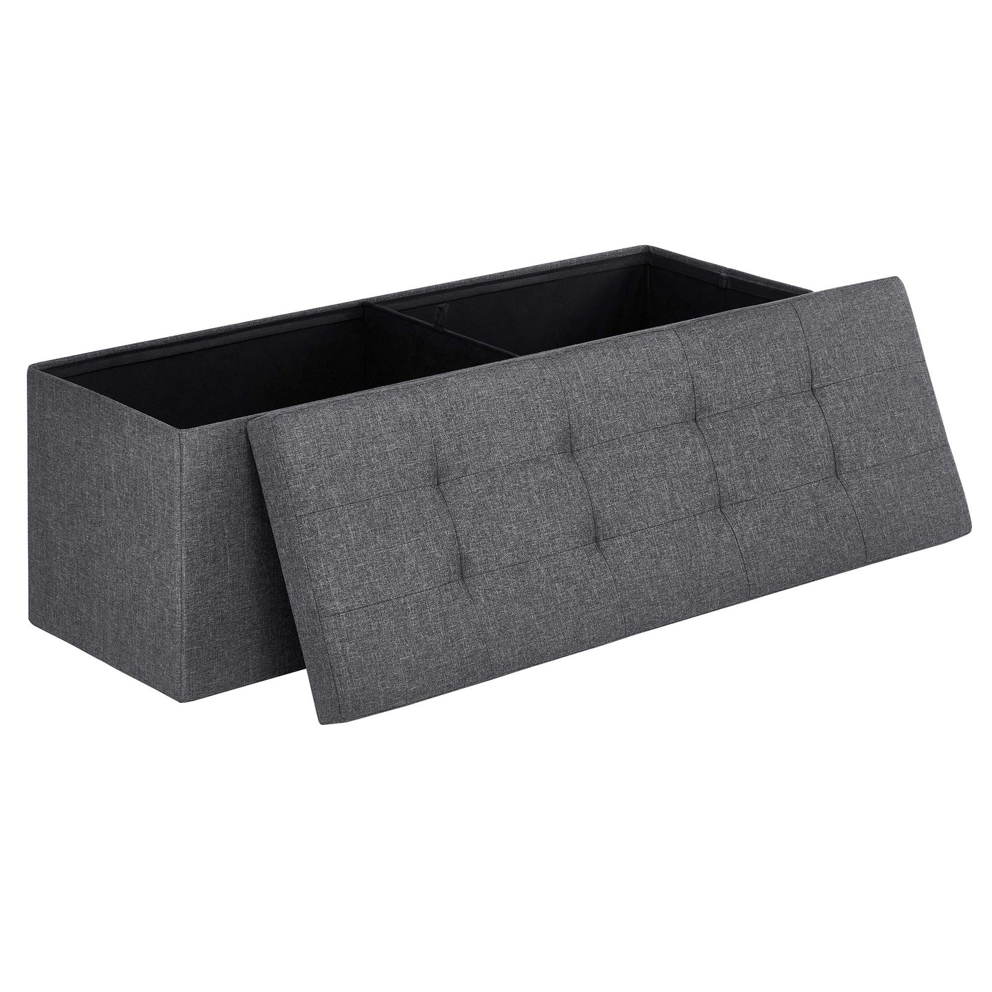 SONGMICS MAZIE 43" Folding Storage Ottoman Bench