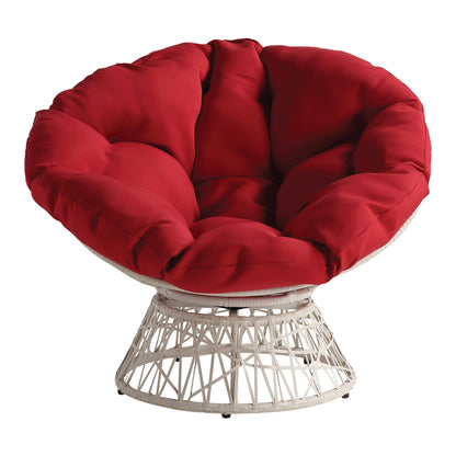 OSP Swivel Papasan Chair White