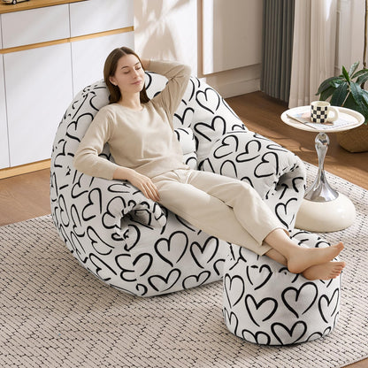 DAICO Bean Bag Chair White
