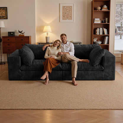 118" Modular Sofa – Black