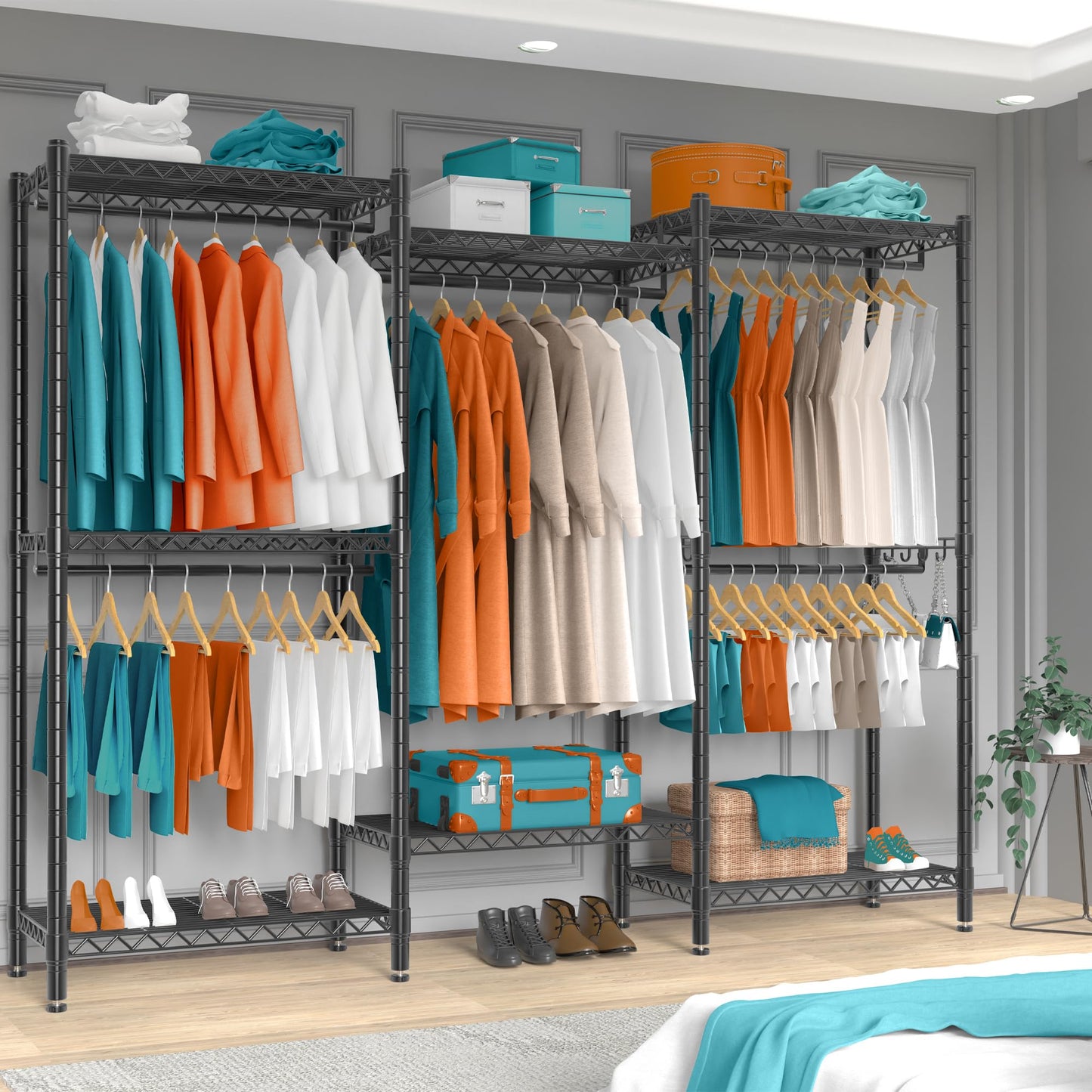 PUNION 7-Tier Portable Garment Rack