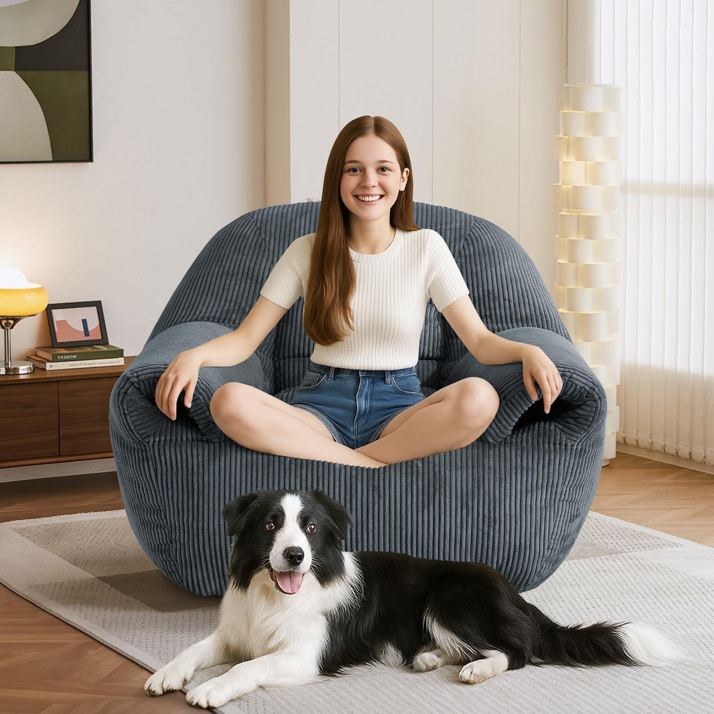DAICO Bean Bag Chair White