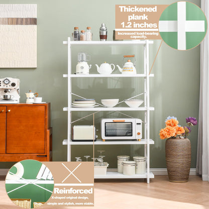 HCHQHS 4-Tier Industrial Bookshelf