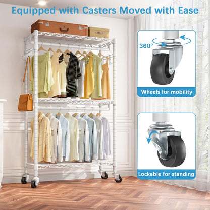 VIPEK R2 Rolling Clothes Rack with Wheels